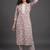 smart women printed kurta with trousers with dupatta