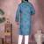 White heavy cotton sequence work & printed work premium designer kurta pajama
