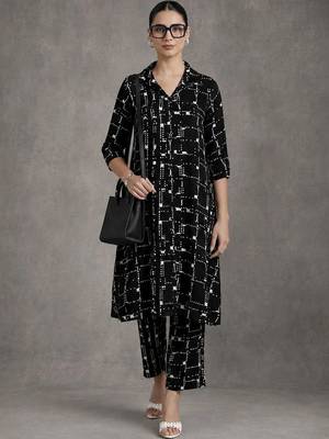 everyday workwear printed a-line kurta sets 1