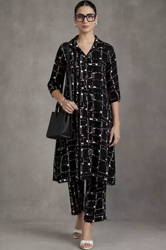 everyday workwear printed a-line kurta sets