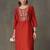 smart women embroidered kurta with trousers