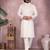 Yellow heavy cotton sequence work & printed work premium designer kurta pajama