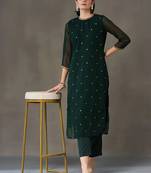 workwear women embroidered kurta with trousers