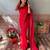 red red sequinned saree