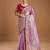 lavender women floral sequinned silk blend saree