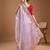 lavender women floral sequinned silk blend saree