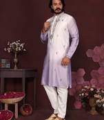 Multi premium cotton silk embroidery sequence work premium designer kurta pajama
