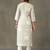 smart women printed kurta with trousers