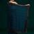 teal teal black striped sequinned poly georgette saree