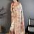 off_white off white pashmina silk zari weaving saree matching blouse piece