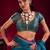 teal ethnic motifs woven design zari pure linen banarasi saree with blouse piece