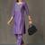 structured women embroidered kurta with trousers