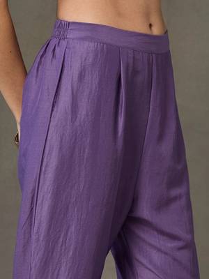 structured women embroidered kurta with trousers 4