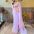 lavender embellished sequinned saree