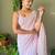 lavender embellished sequinned saree