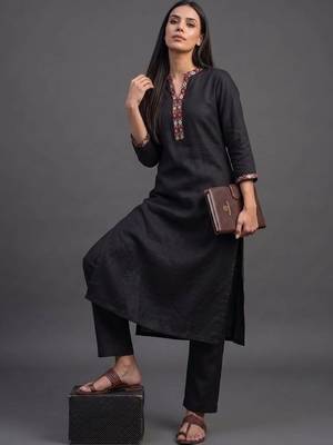 everyday workwear women kurta with trousers with dupatta 7