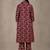 women floral printed regular cotton kurta with trousers