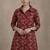 women floral printed regular cotton kurta with trousers