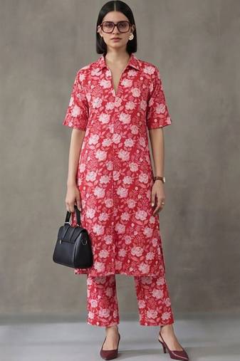 everyday workwear printed cotton kurta sets