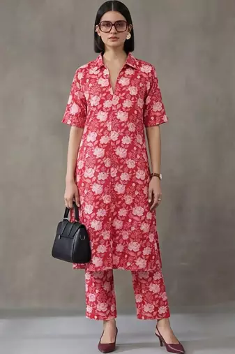 everyday workwear printed cotton kurta sets