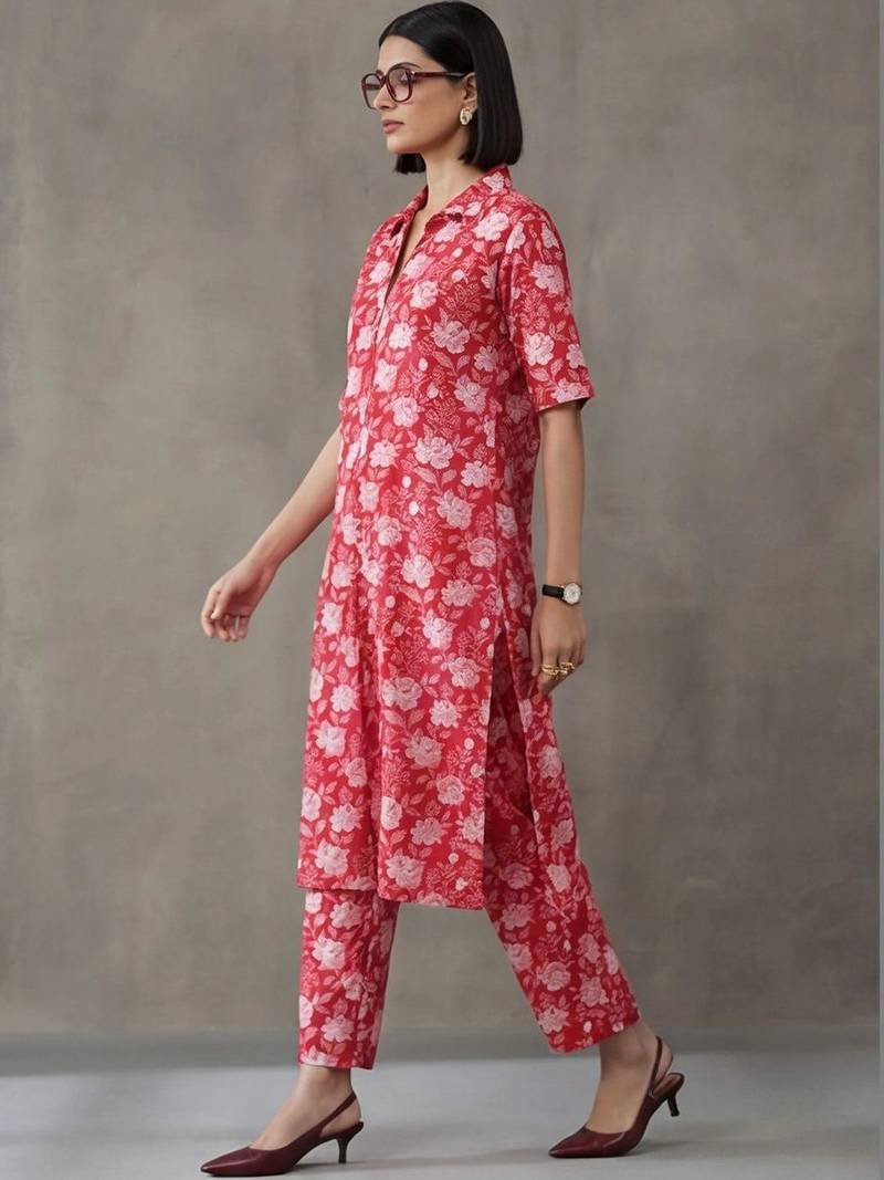 everyday workwear printed cotton kurta sets