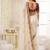 off_white floral embroidered poly georgette heavy work saree