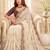 off_white floral embroidered poly georgette heavy work saree