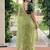green embellished embroidered pure georgette heavy work saree
