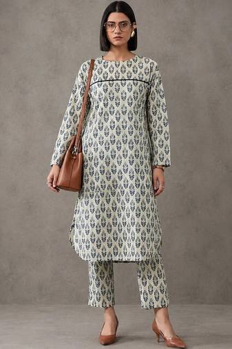formal printed cotton kurta sets