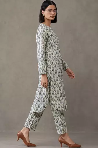 formal printed cotton kurta sets