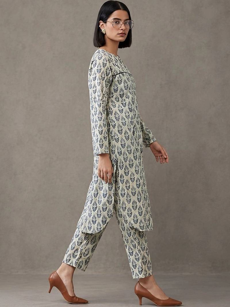 formal printed cotton kurta sets