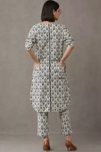 formal printed cotton kurta sets