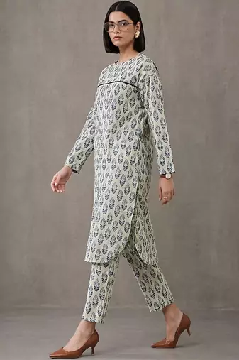 formal printed cotton kurta sets