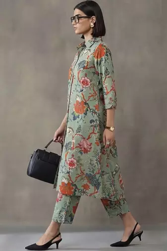 tailored printed cotton kurta sets