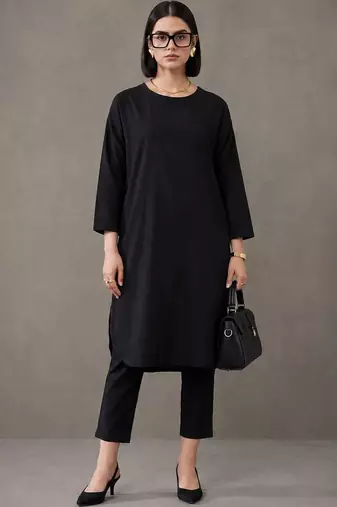 everyday workwear solid cotton kurta sets