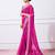 pink pink leheriya printed embroidered pure georgette saree