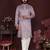 Light blue premium smart silk embroidery sequence work premium designer only kurta