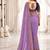 lavender floral embroidered poly georgette heavy work saree