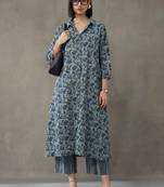 tailored printed a-line kurta sets
