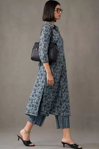tailored printed a-line kurta sets