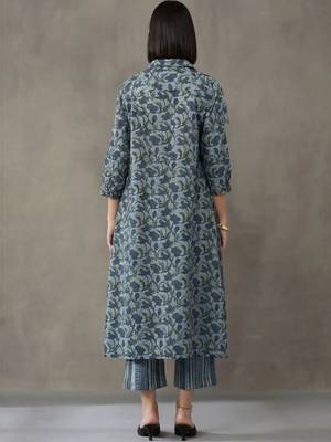tailored printed a-line kurta sets 3