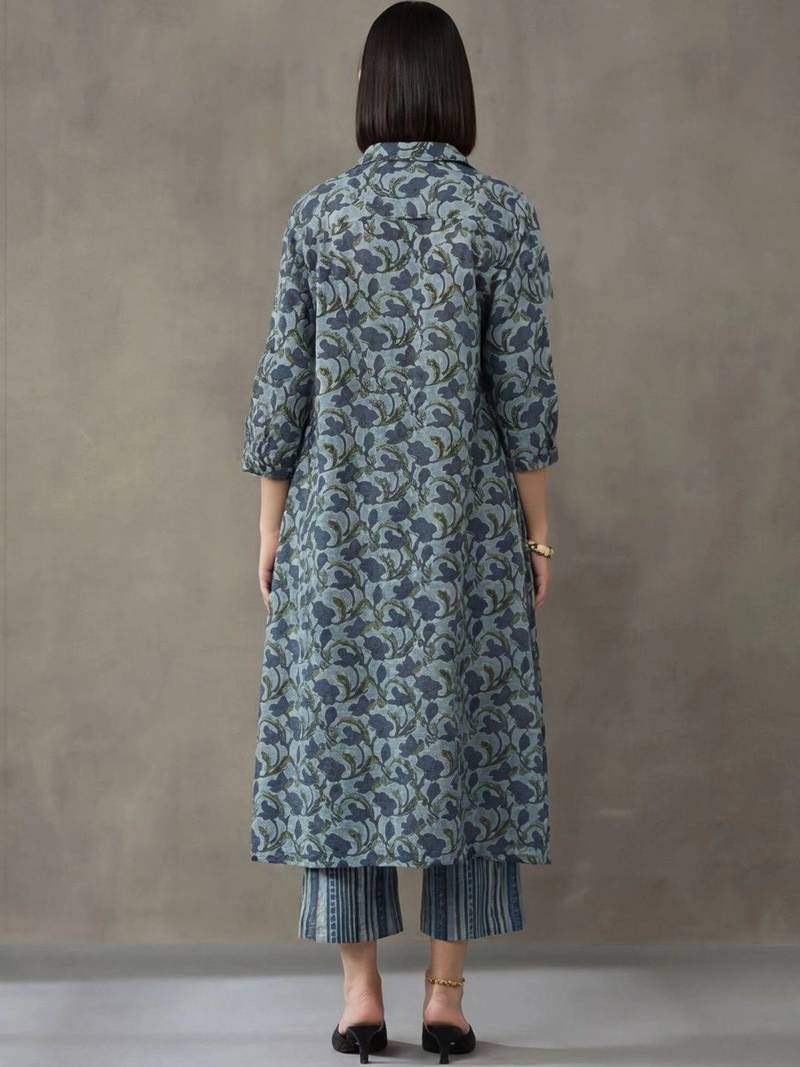 tailored printed a-line kurta sets