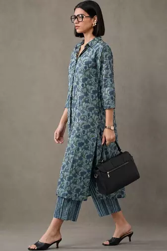 tailored printed a-line kurta sets