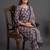tailored women printed kurta with trousers with dupatta