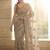 grey embellished zari sequinned satin heavy work saree