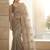 grey embellished zari sequinned satin heavy work saree