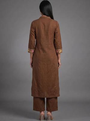 tailored women embroidered kurta with palazzos 2