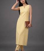 workwear women striped kurta with trousers
