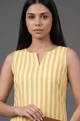 workwear women striped kurta with trousers