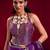 purple ethnic motifs woven design zari pure linen banarasi saree with blouse piece